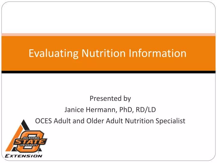 PPT Evaluating Nutrition Information PowerPoint Presentation ID 1456028 PPT Evaluating Nutrition Information PowerPoint Presentation ID 1456028