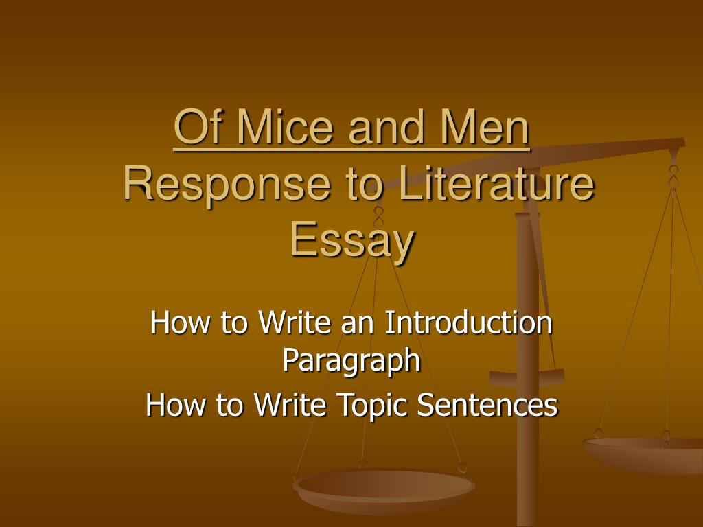 of mice and men essay topics