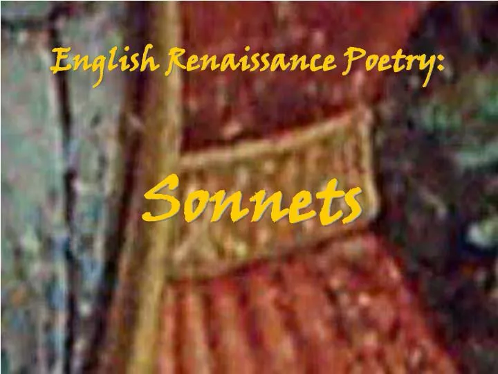 english renaissance poetry n.