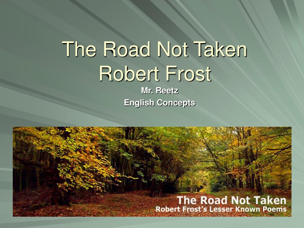 frost the road not taken pdf frost the road not taken pdf