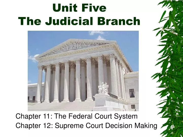 unit five the judicial branch n.