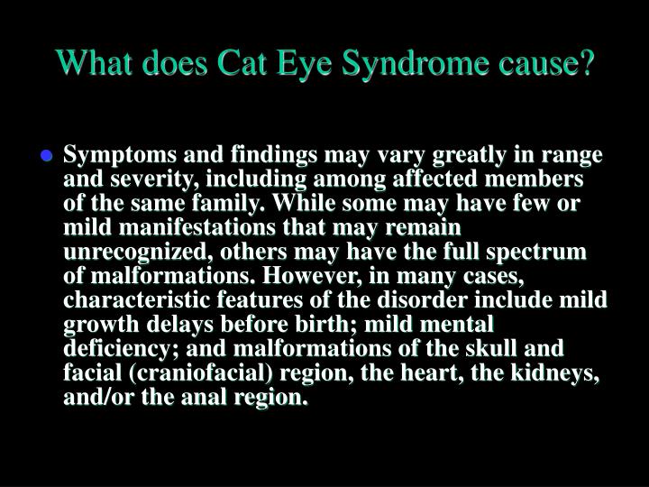 PPT Cat Eye Syndrome PowerPoint Presentation ID1456902