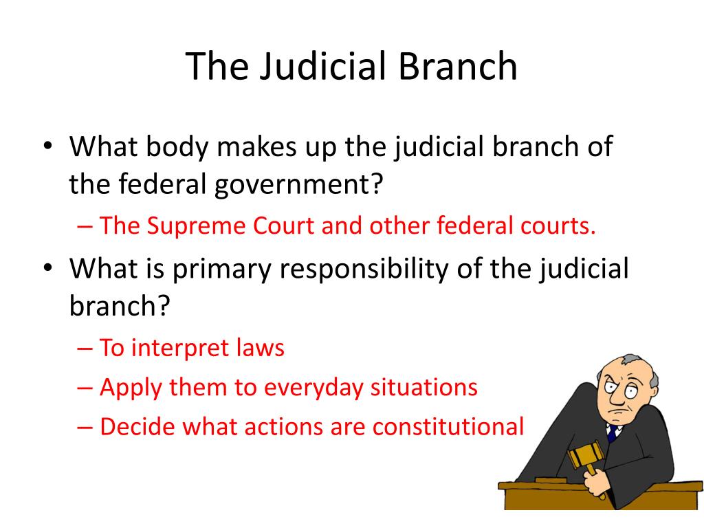 PPT The Judicial Branch Of The Federal Government PowerPoint 