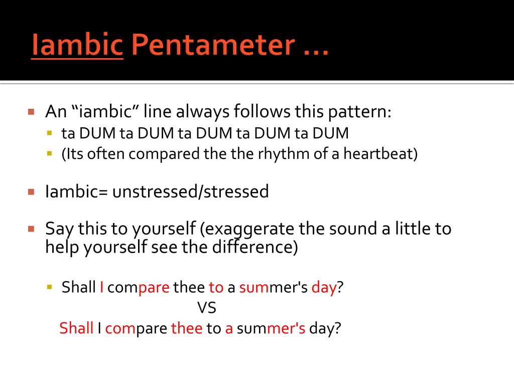 how to write iambic pentameter sonnet