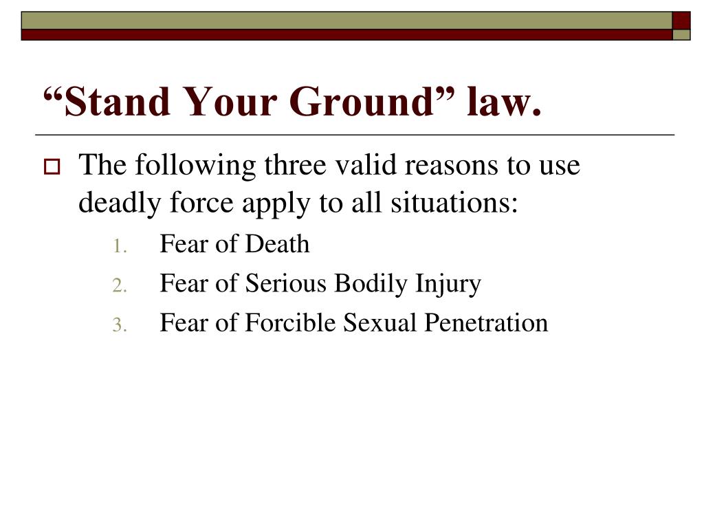 stand your ground law research papers