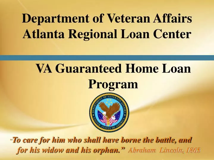 terms of a va home loan