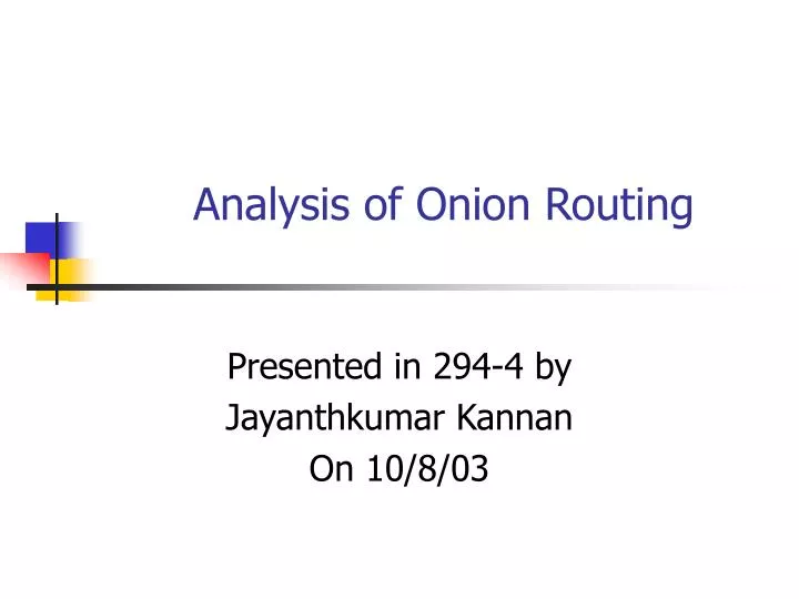 onion routing project onion routing project
