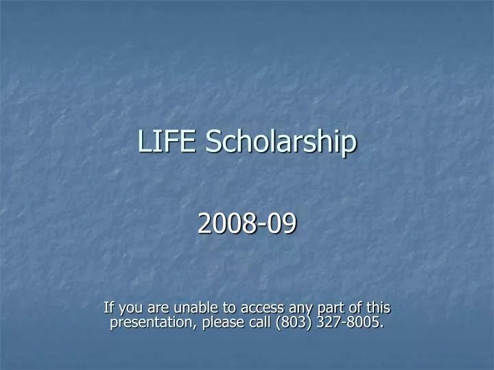 life scholarship n.