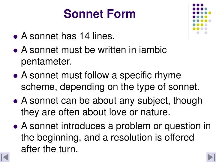 ppt what is a sonnet powerpoint presentation id 1458305 sonnet form