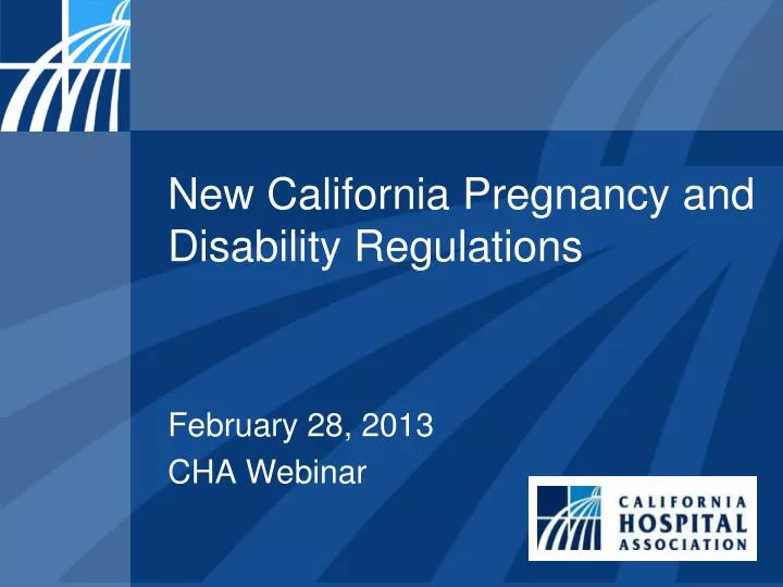 PPT New California Pregnancy and Disability Regulations PowerPoint