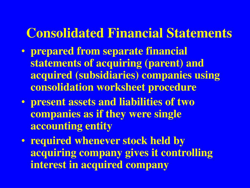 ppt consolidated financial statements powerpoint presentation free download id 145859 t2125 statement of business activities what is included in balance sheet