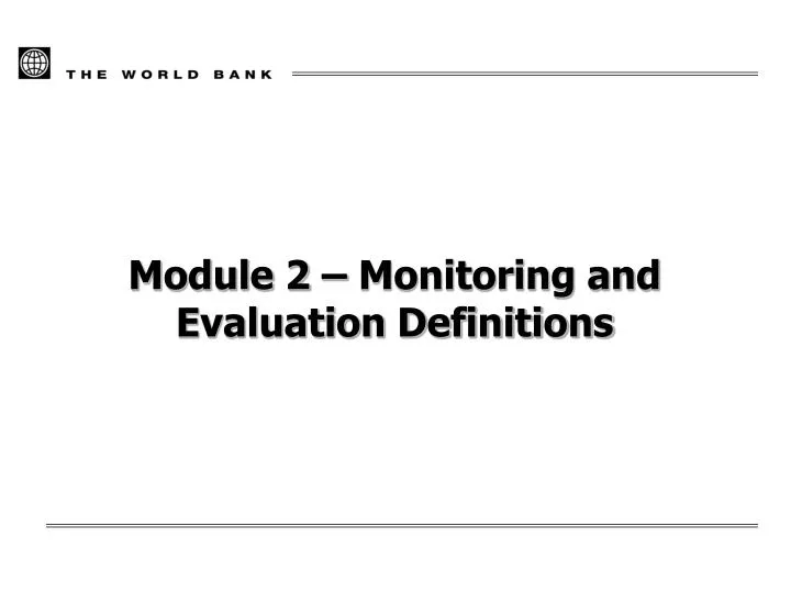 module 2 monitoring and evaluation definitions n.