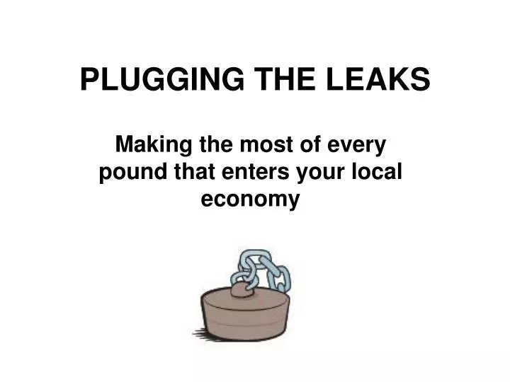 plugging the leaks n.