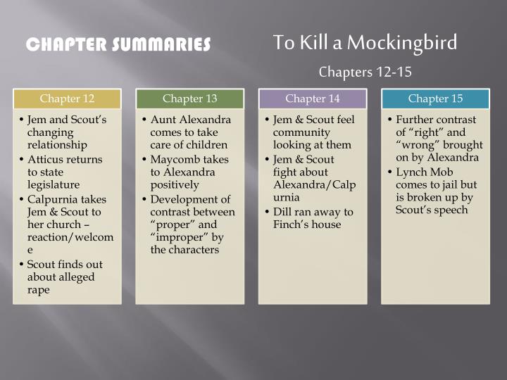 😀 Chapter 12 to kill a mockingbird summary. To Kill a Mockingbird