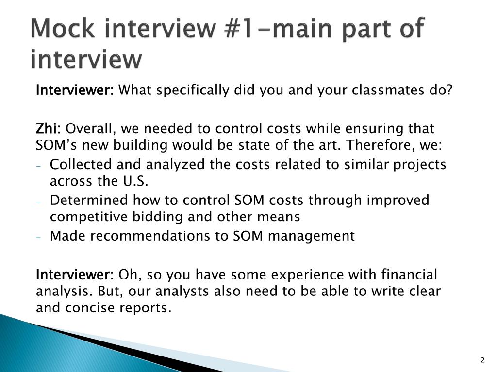 personal statement for mock interview