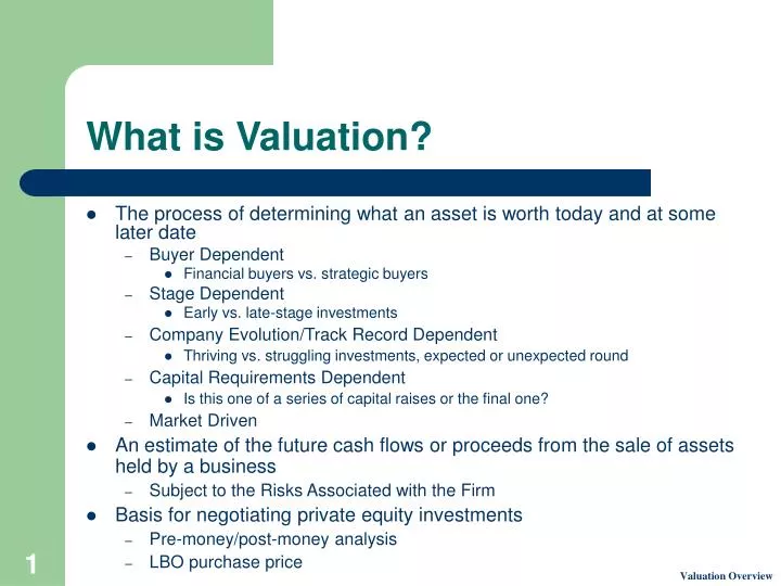PPT What is Valuation? PowerPoint Presentation, free download ID
