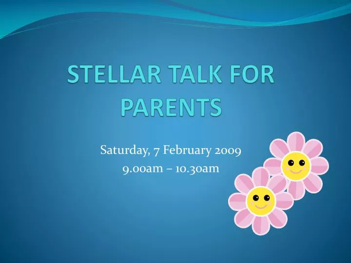 stellar talk for parents n.