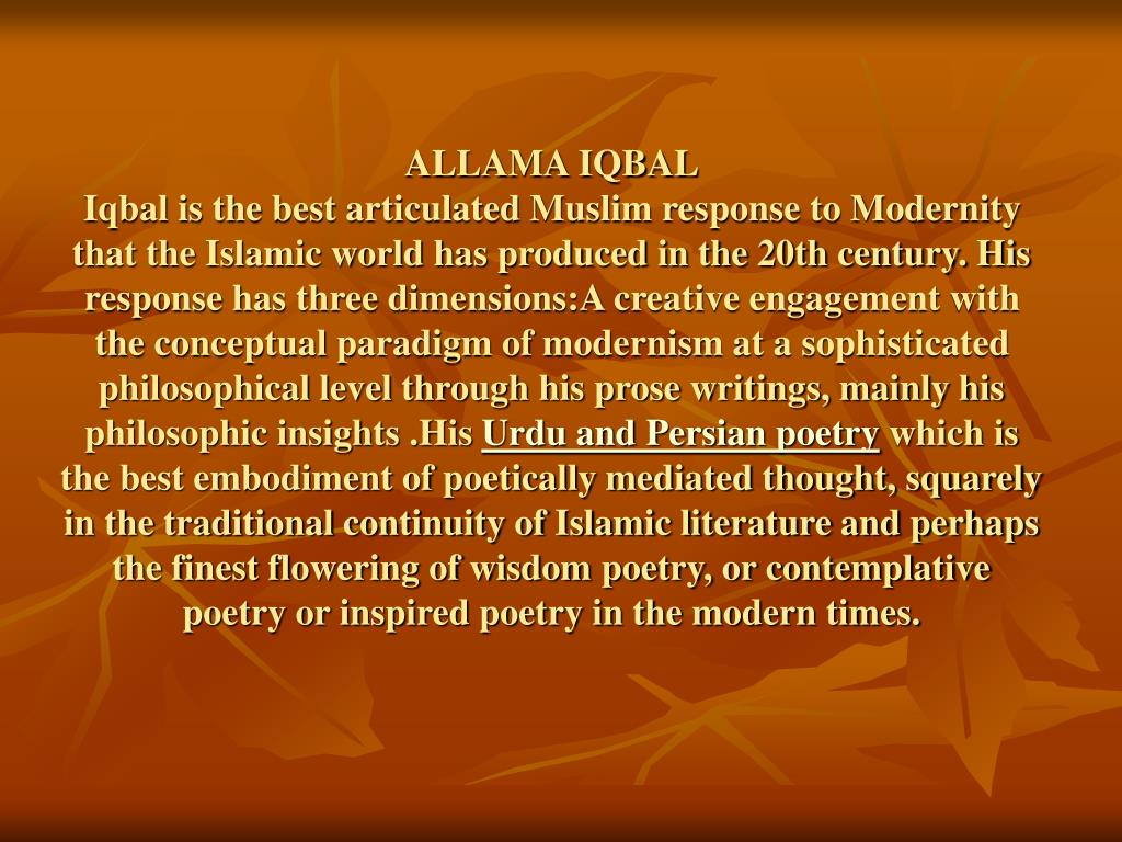 allama iqbal powerpoint presentation in english