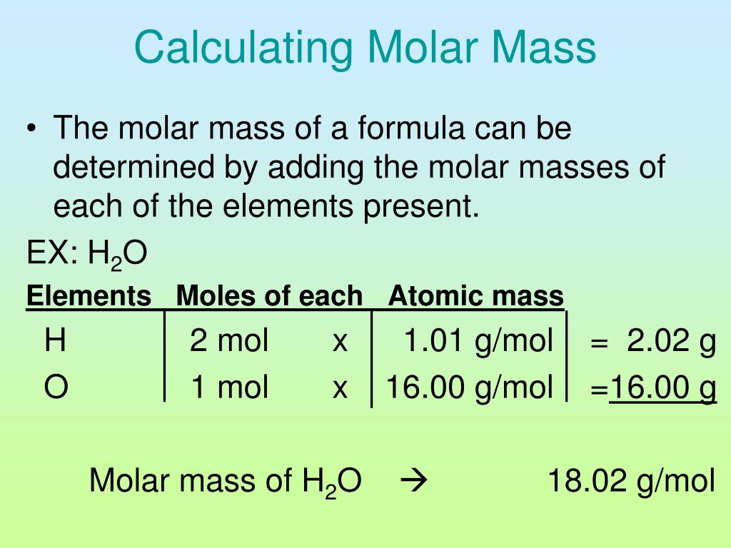 Peso molar calculadora