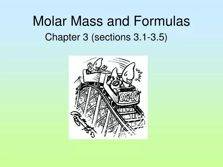 molar mass and formulas n.