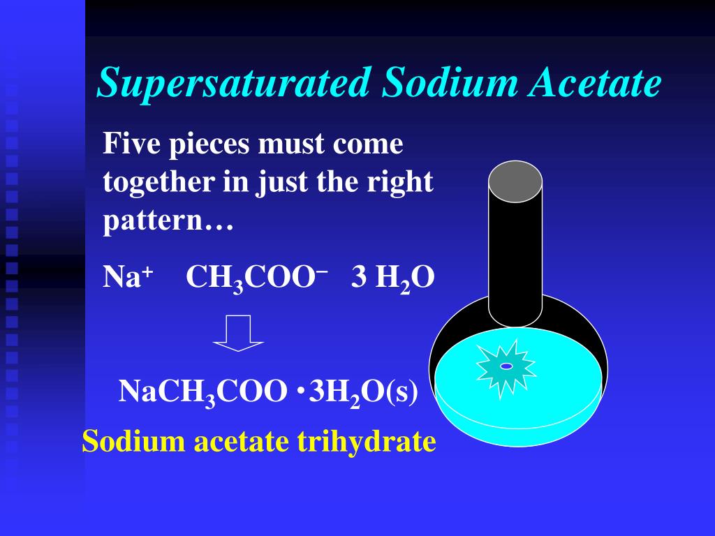 Sodium acetate - Hot ice (sodium acetate trihydrate) - nach3coo