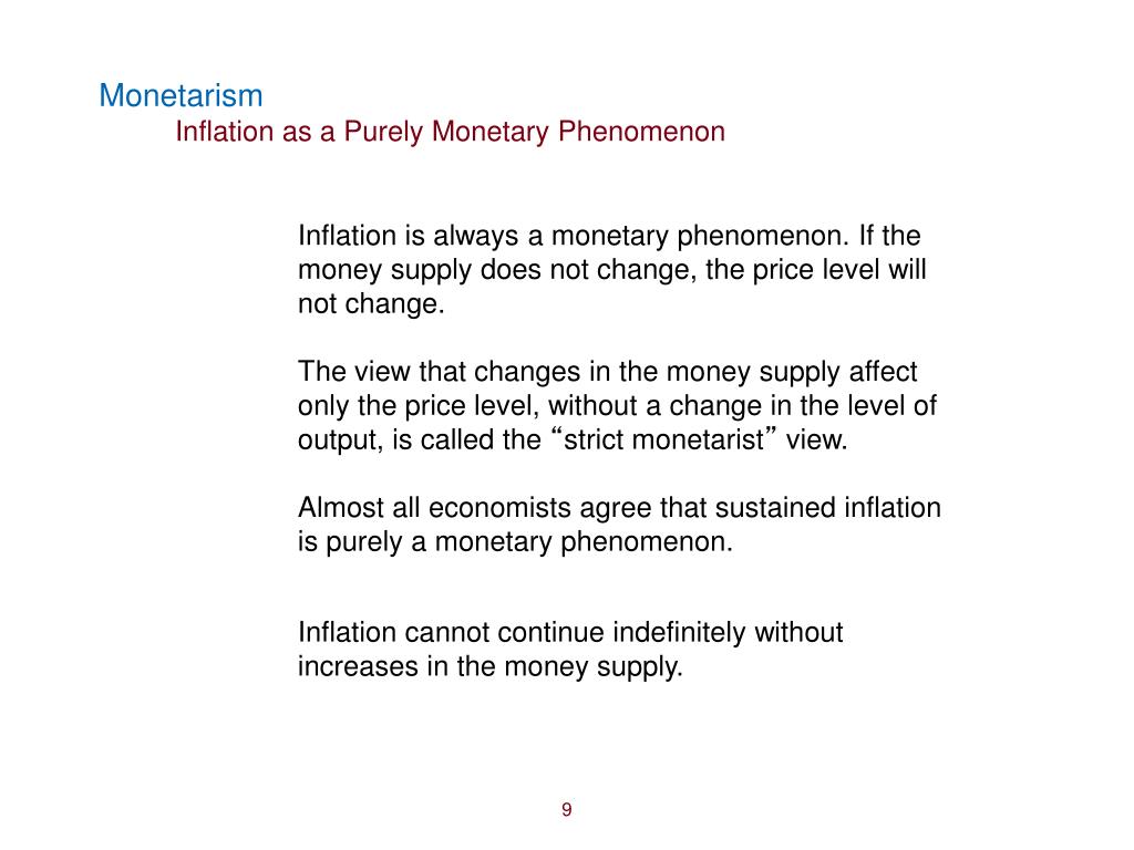 Money supply and inflation