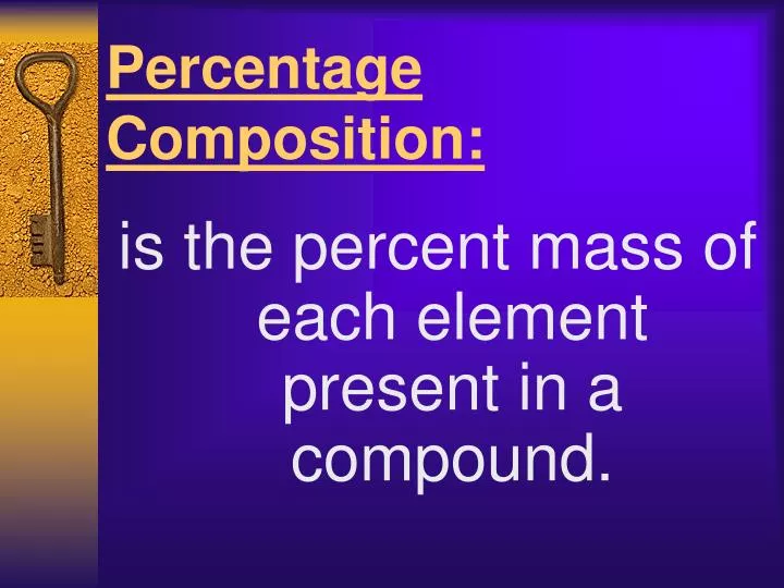 percentage composition n.