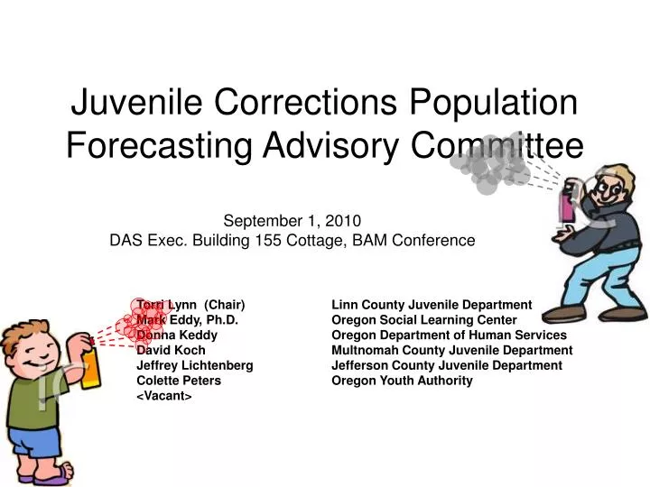 juvenile corrections population forecasting advisory committee n.