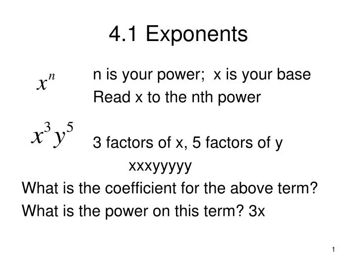 4 1 exponents n.