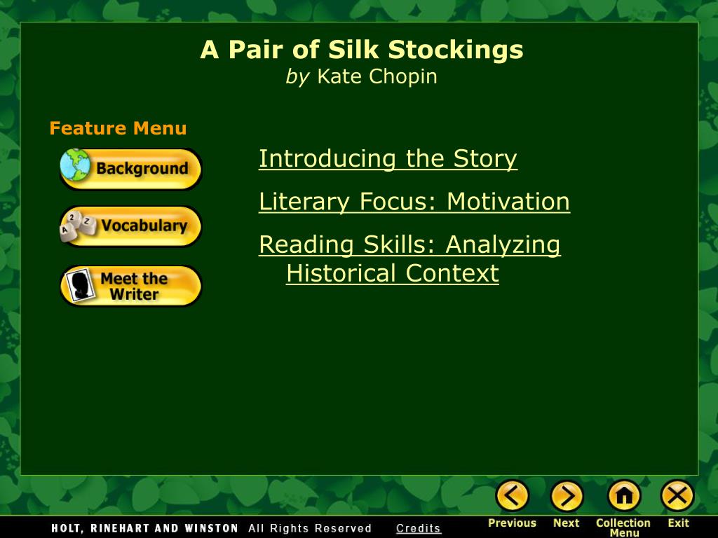 the pair of silk stockings