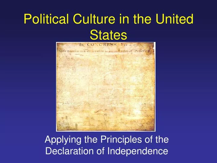 political culture in the united states n.