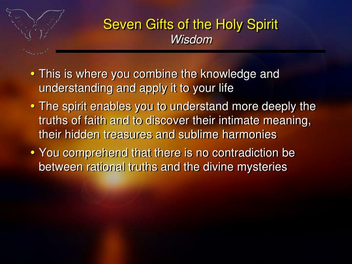 Seven Gifts Of The Holy Spiritwisdom