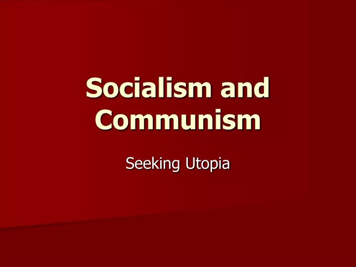 socialism and communism n.