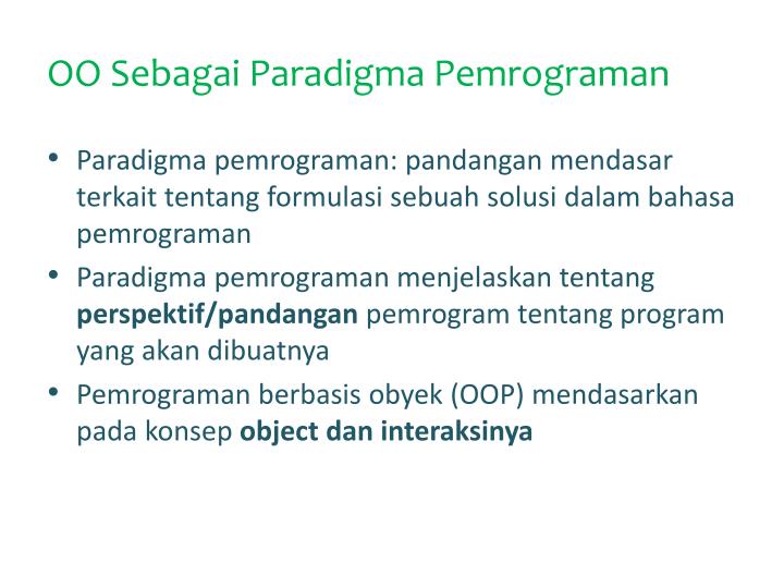 PPT - Konsep Berbasis Object (Object-Oriented Concept 
