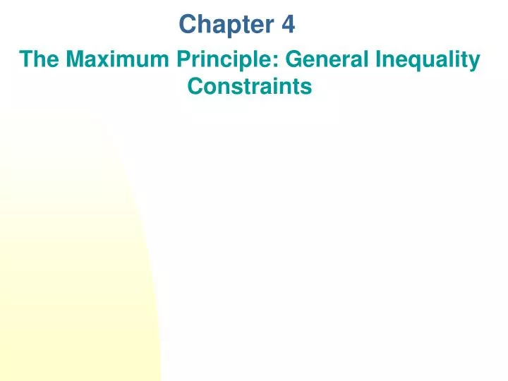 the maximum principle general inequality constraints n.