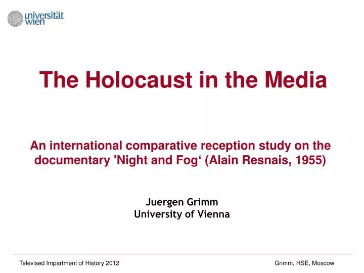 the holocaust in the media n.