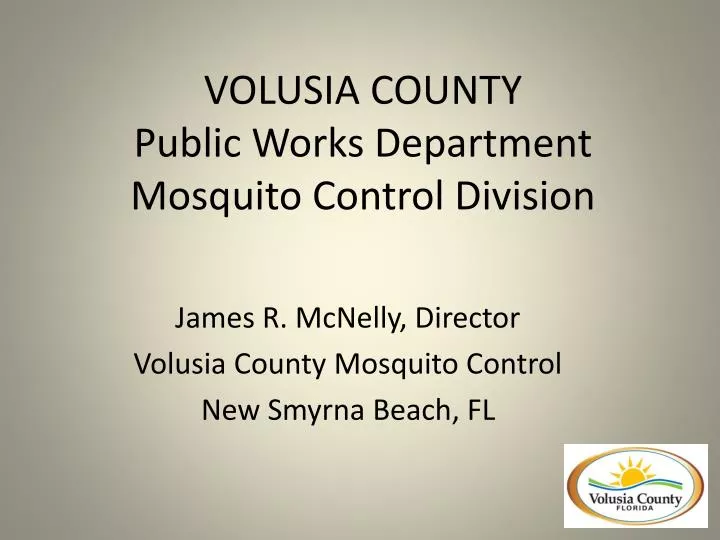 volusia county public works department mosquito control division n.