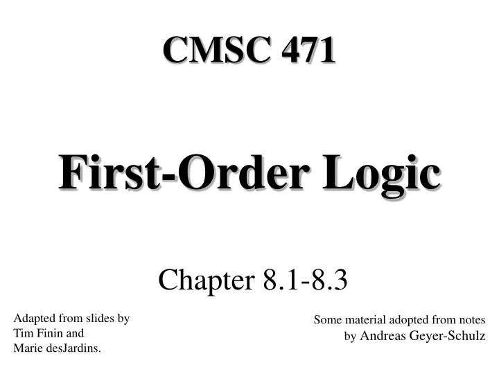 first order logic n.