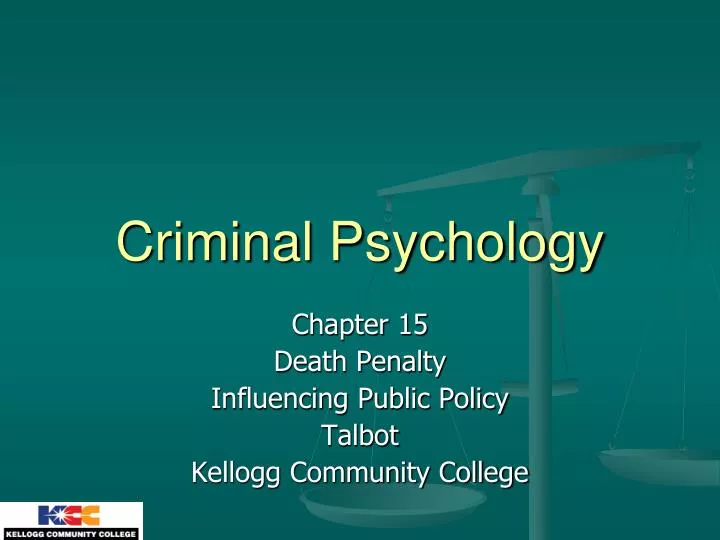criminal psychology n.