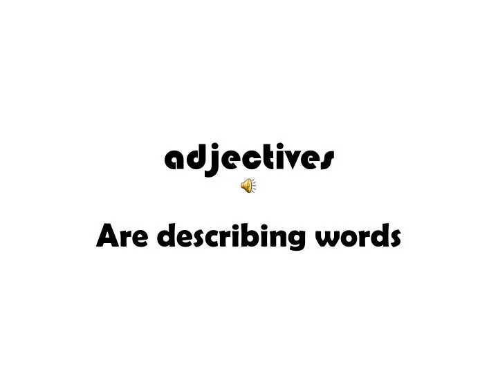 adjectives n.