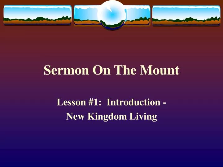 PPT - Sermon On The Mount PowerPoint Presentation, free download - ID ...