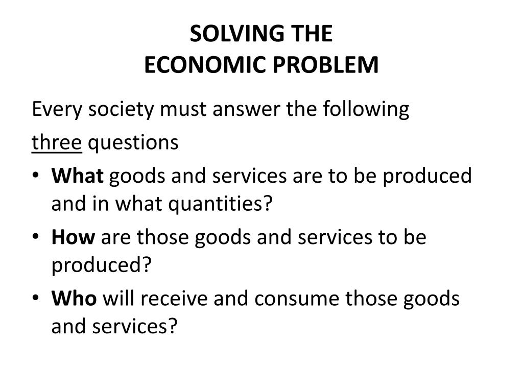 problem solving in economic