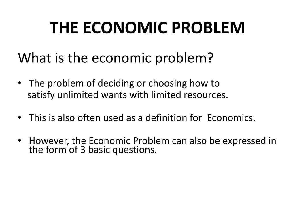research paper on economic problem