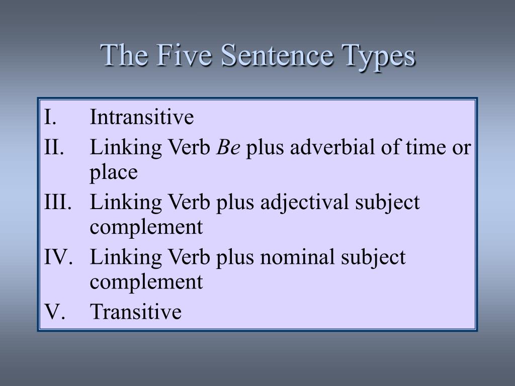 Sentence Types Handout Pdf