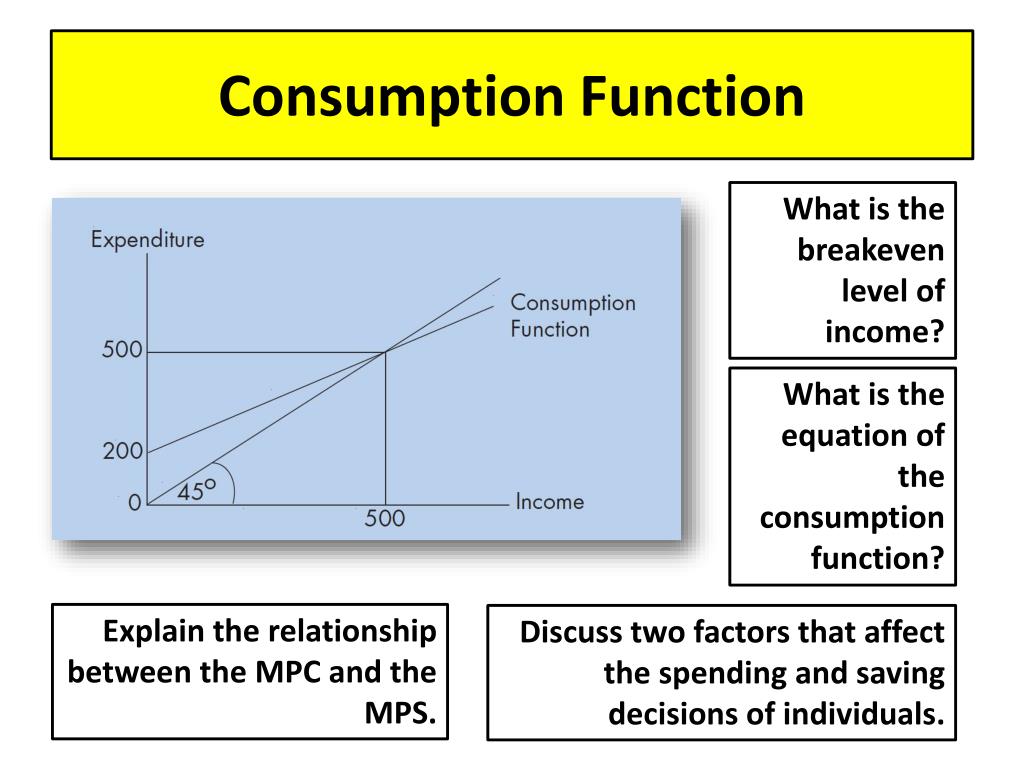 what is the importance of consumption function
