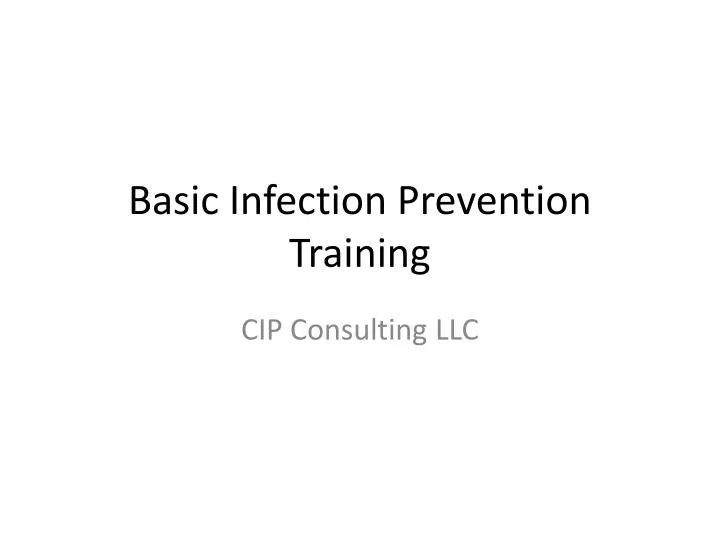 basic infection prevention training n.