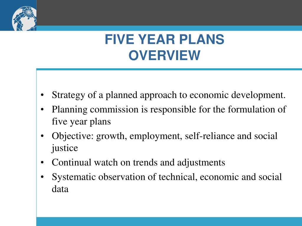 PPT FIVE YEAR PLANS PowerPoint Presentation Free Download ID 1463583