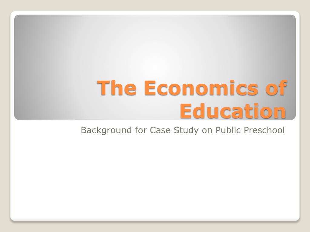thesis economics of education
