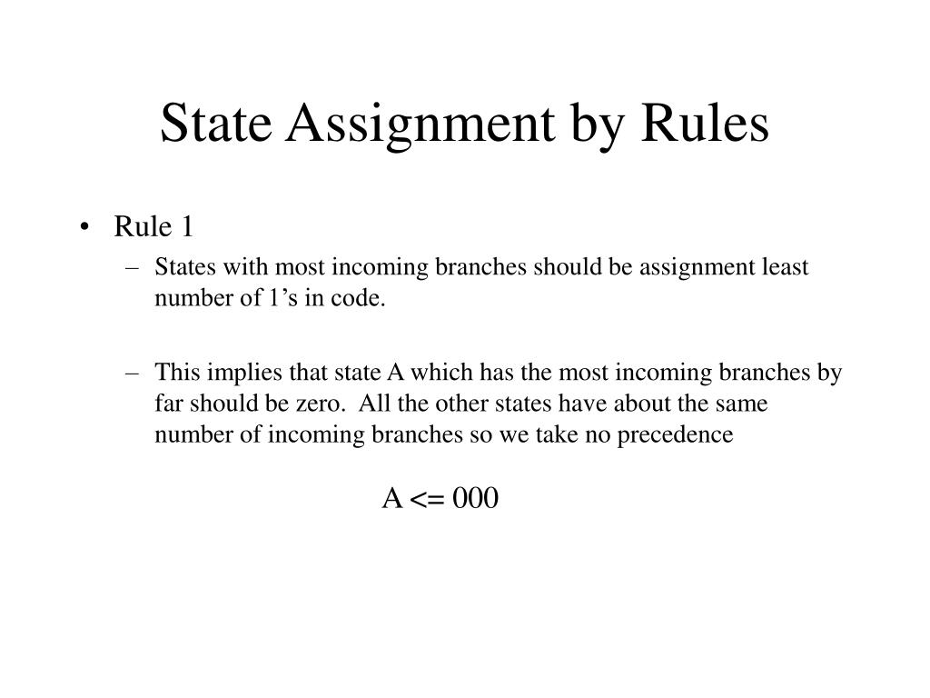 assignment state meaning