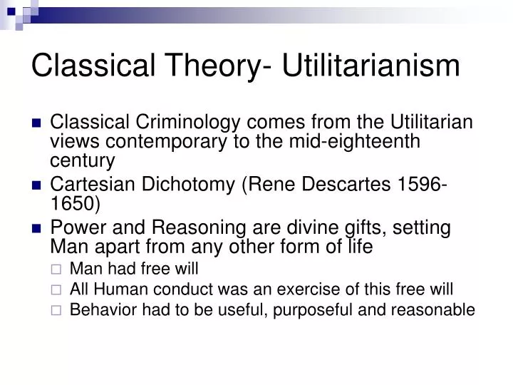 classical theory utilitarianism n.